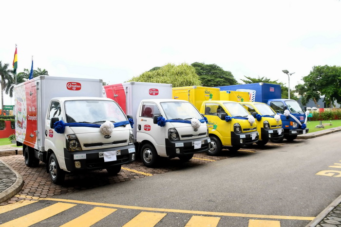 Nestle Ghana rewards distributors with commercial trucks