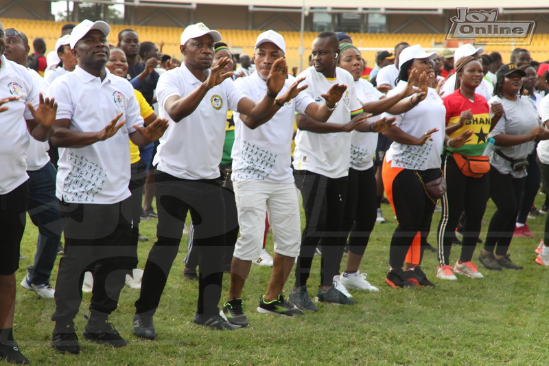 Vice president, Ga Mantse, others stretch at maiden National Fitness Day