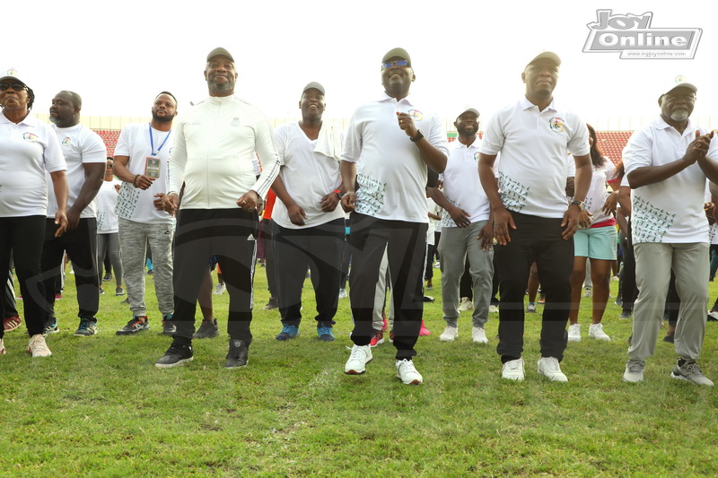 Vice president, Ga Mantse, others stretch at maiden National Fitness Day