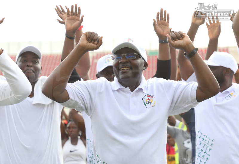 Vice president, Ga Mantse, others stretch at maiden National Fitness Day