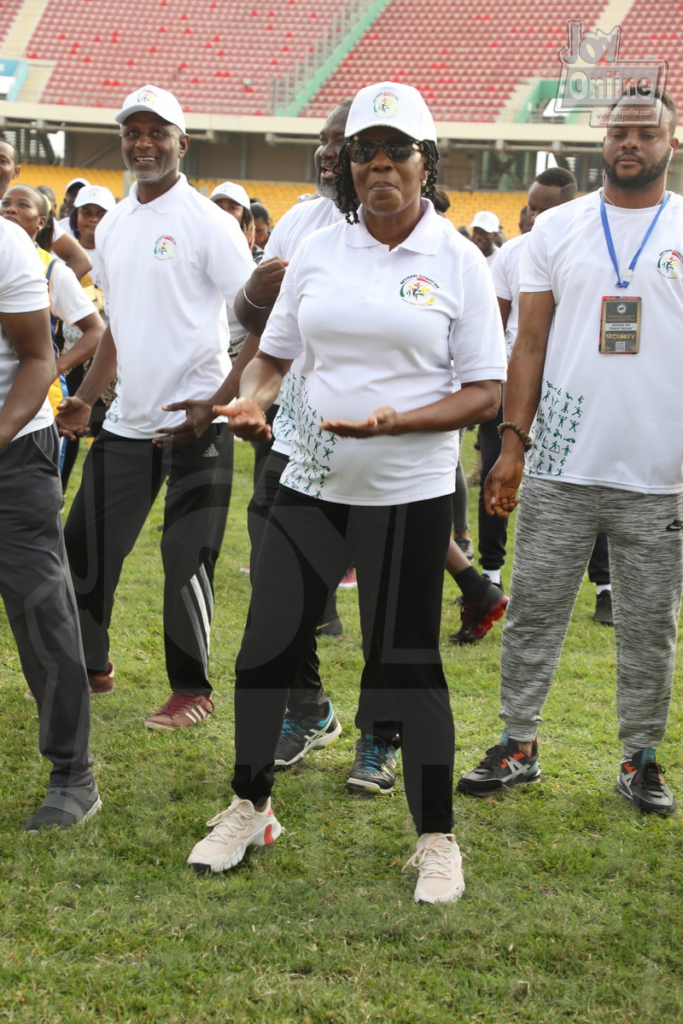 Vice president, Ga Mantse, others stretch at maiden National Fitness Day