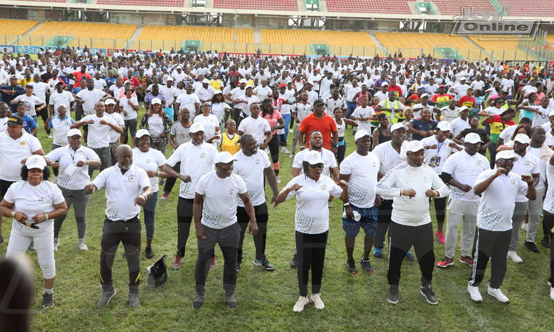 Vice president, Ga Mantse, others stretch at maiden National Fitness Day