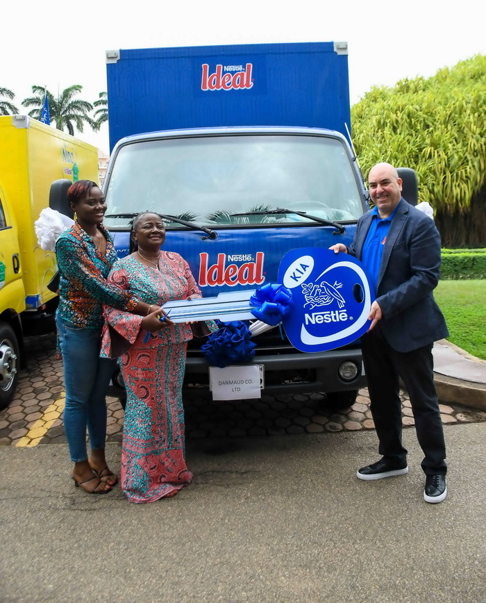 Nestle Ghana rewards distributors with commercial trucks