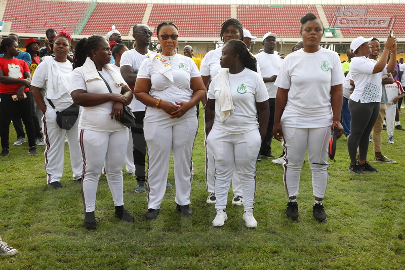 Vice president, Ga Mantse, others stretch at maiden National Fitness Day