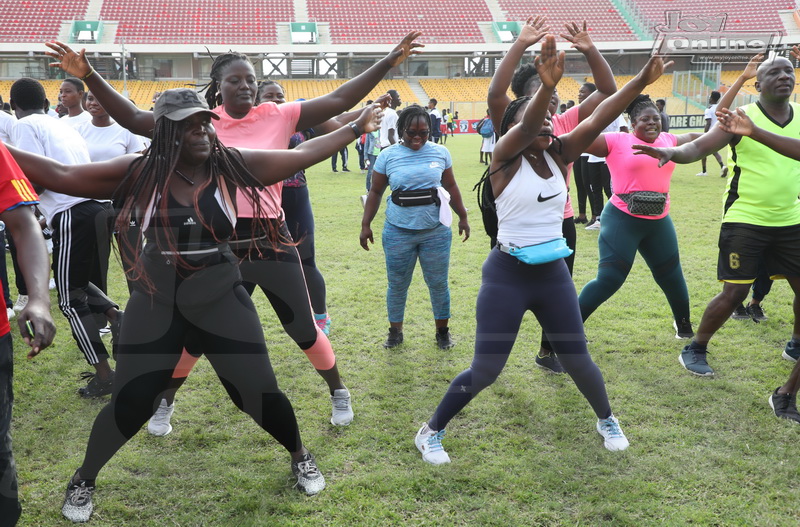 Vice president, Ga Mantse, others stretch at maiden National Fitness Day