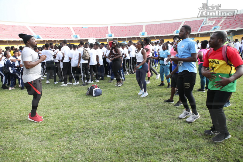 Vice president, Ga Mantse, others stretch at maiden National Fitness Day