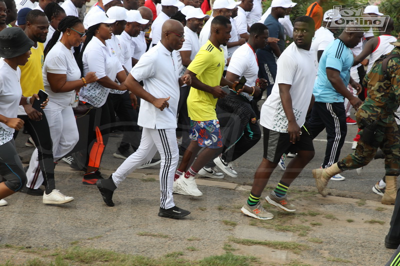 Vice president, Ga Mantse, others stretch at maiden National Fitness Day