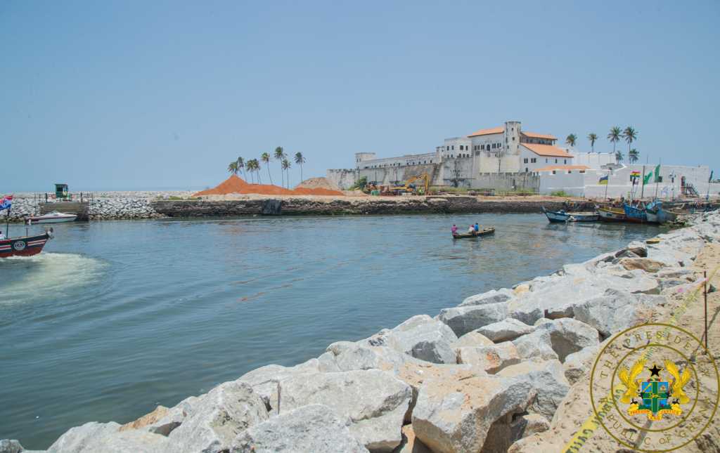 Akufo-Addo inspects 91% complete Elmina fishing harbour