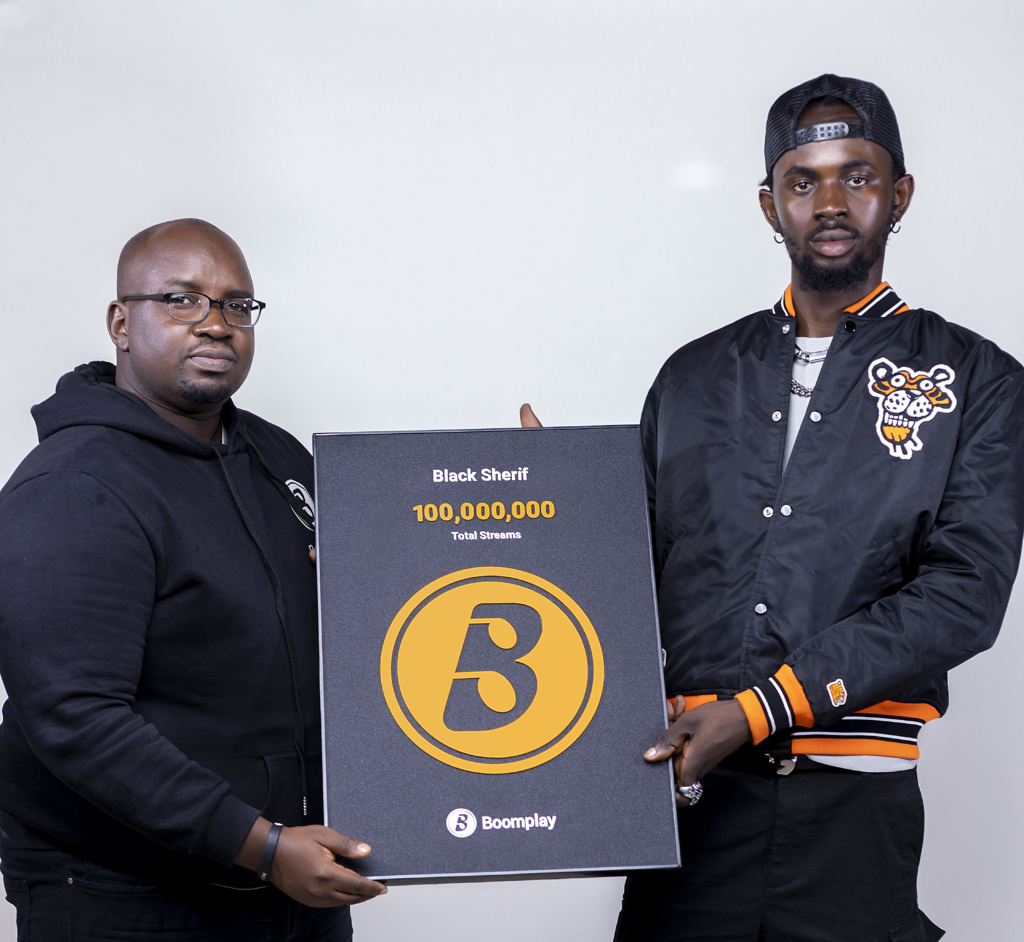 Black Sherif receives Golden Club plaque for 100m+ Boomplay streams