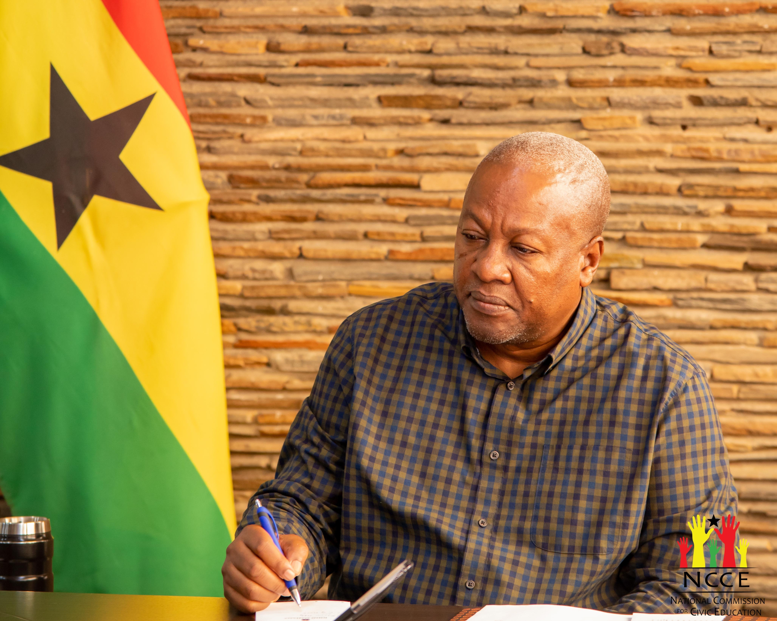 NCCE boss pays courtesy call on Mahama