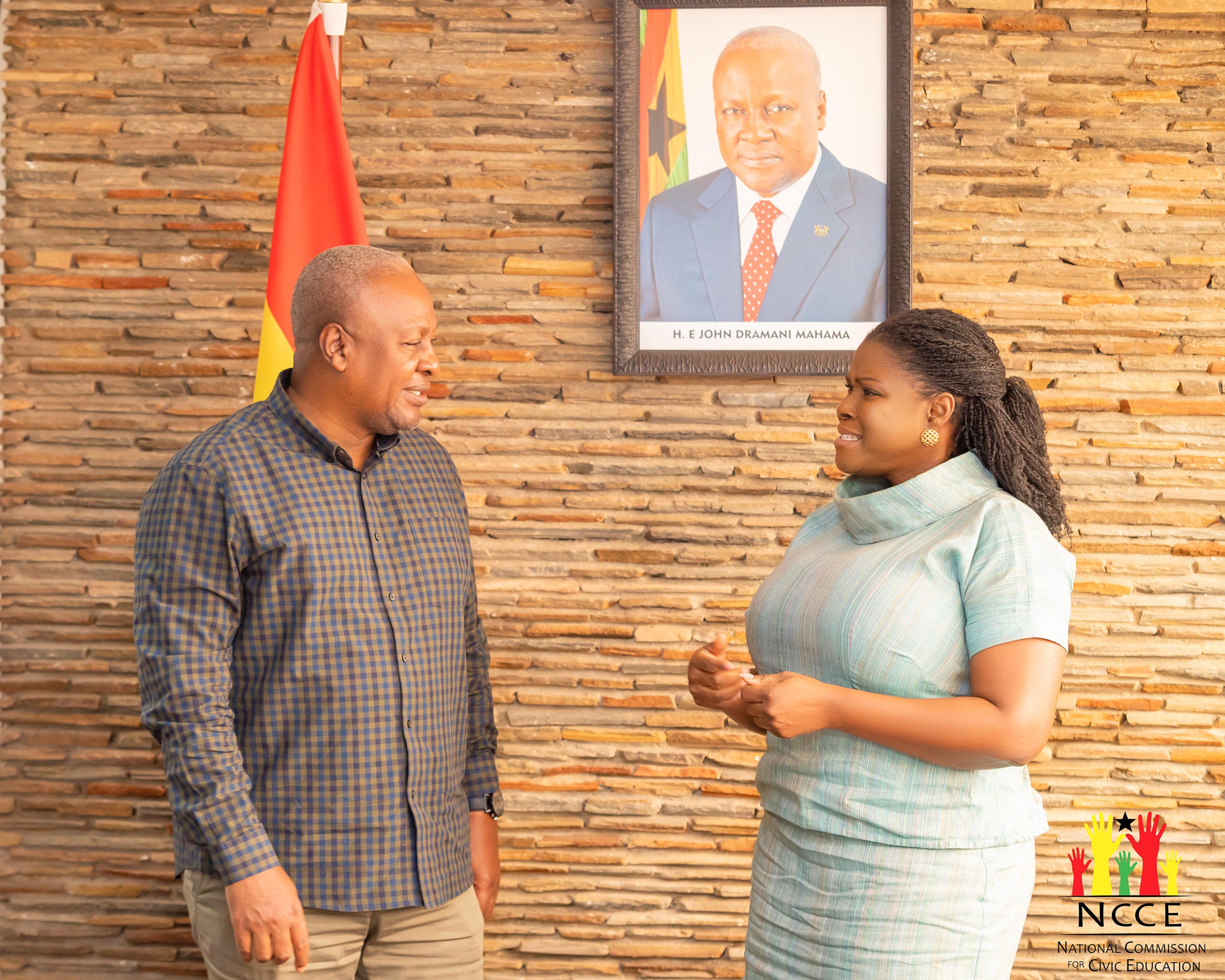 NCCE boss pays courtesy call on Mahama NCCE boss pays courtesy call on Mahama