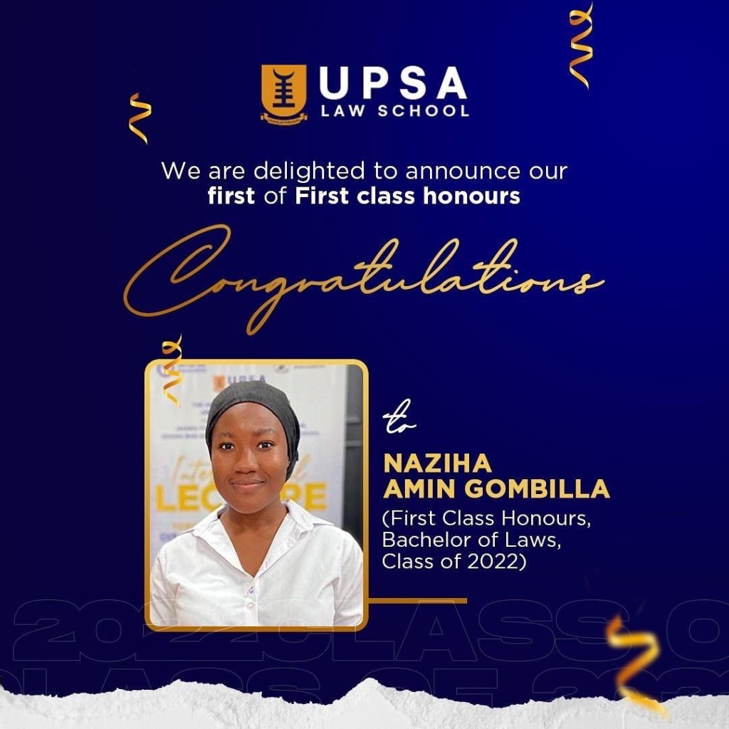 Insecurity, self-doubt and fear nearly crushed my dreams but I triumphed - UPSA Law School valedictorian