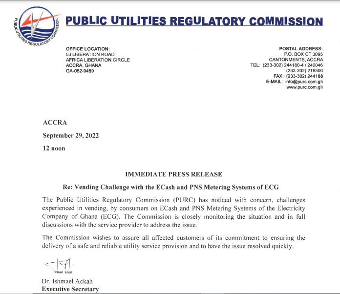 PURC in discussions with ECG to resolve prepaid metering challenges