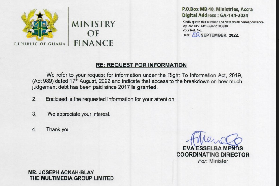 Government has paid ¢125m judgment debt since 2017 Government has paid ¢125m judgment debt since 2017