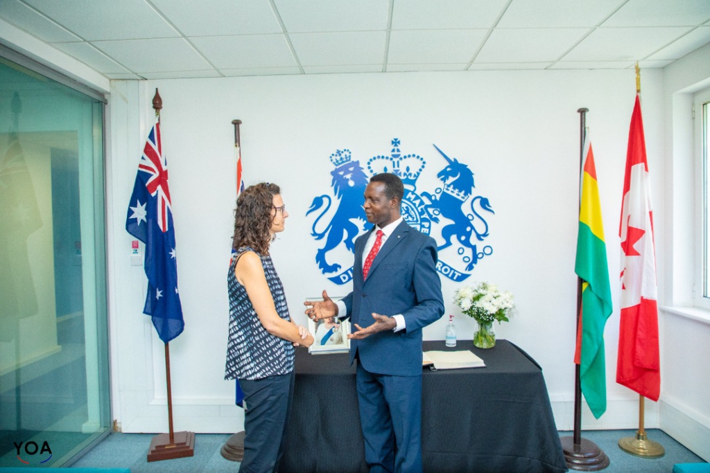 Adutwum signs book of condolence in memory of Queen Elizabeth II