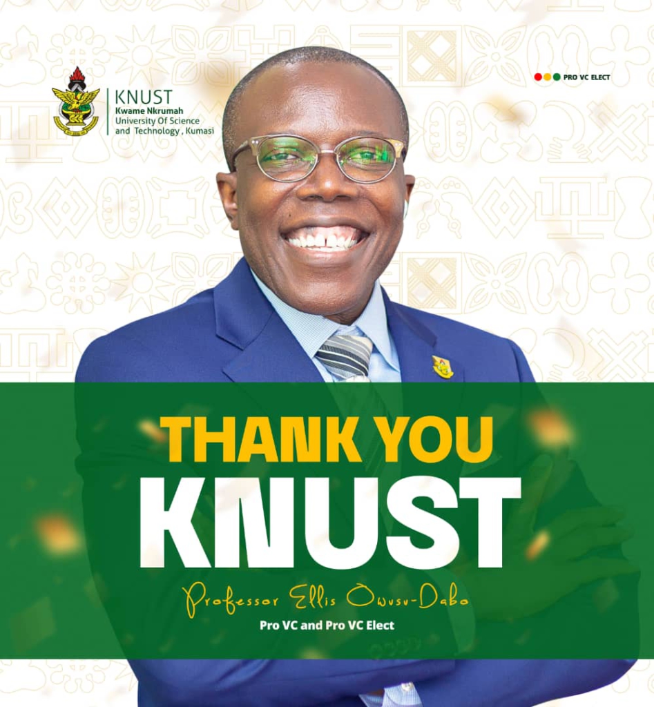 Professor Ellis Owusu-Dabo re-elected as Pro-VC of KNUST