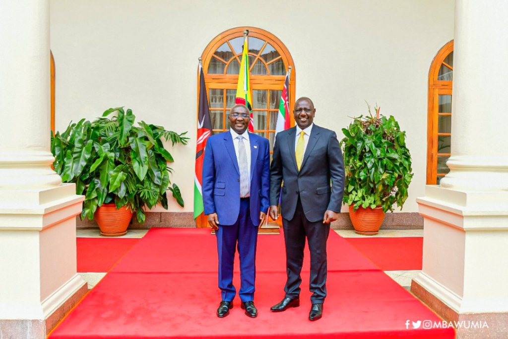 Kenya's President William Ruto hosts Dr Mahamudu Bawumia