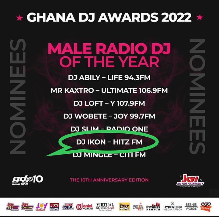 Hitz FM’s DJ Ikon grabs two nominations at Ghana DJ Awards 2022