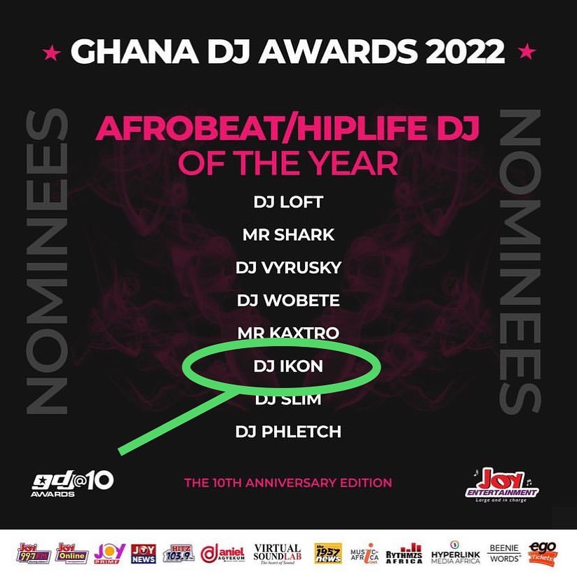 Hitz FM’s DJ Ikon grabs two nominations at Ghana DJ Awards 2022