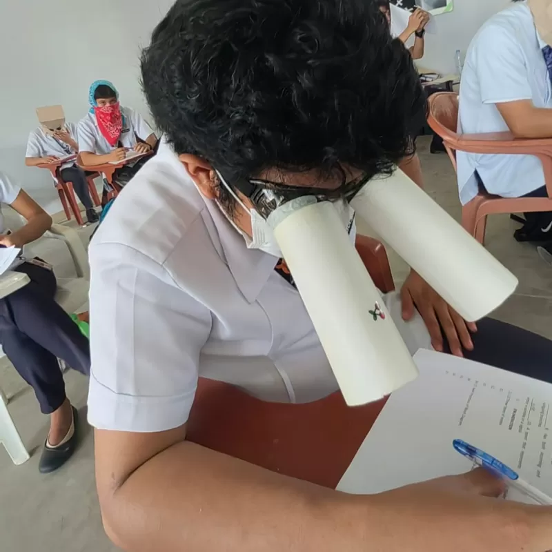 Students wearing 'anti-cheating' exam hats goes viral 