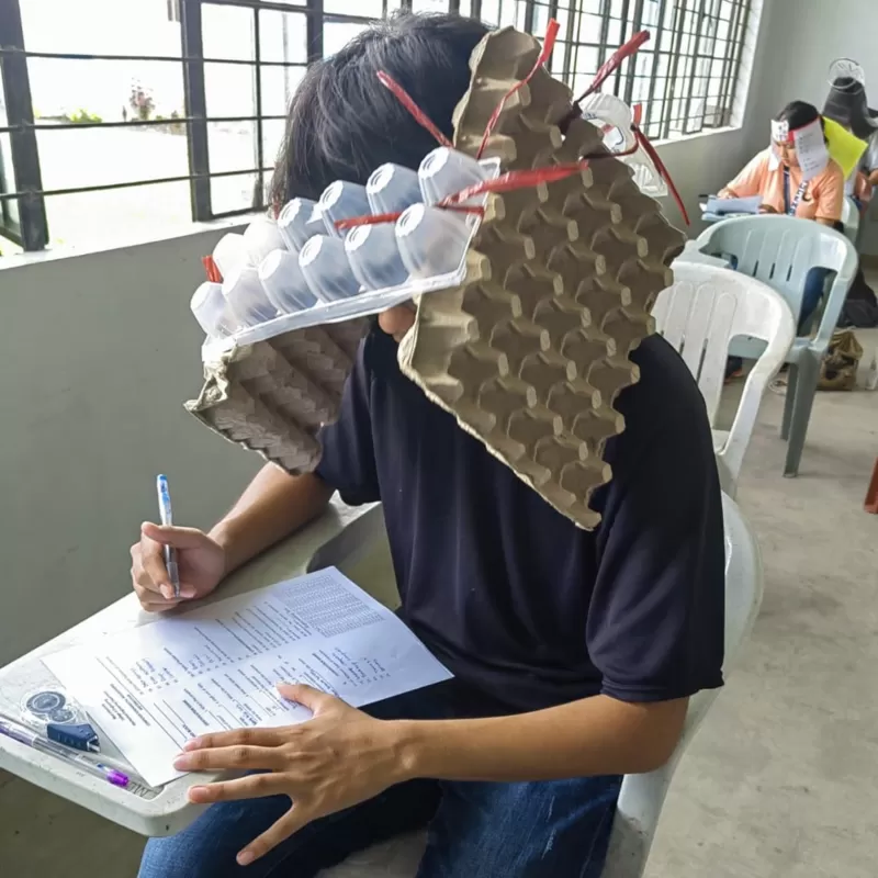 Students wearing 'anti-cheating' exam hats goes viral 