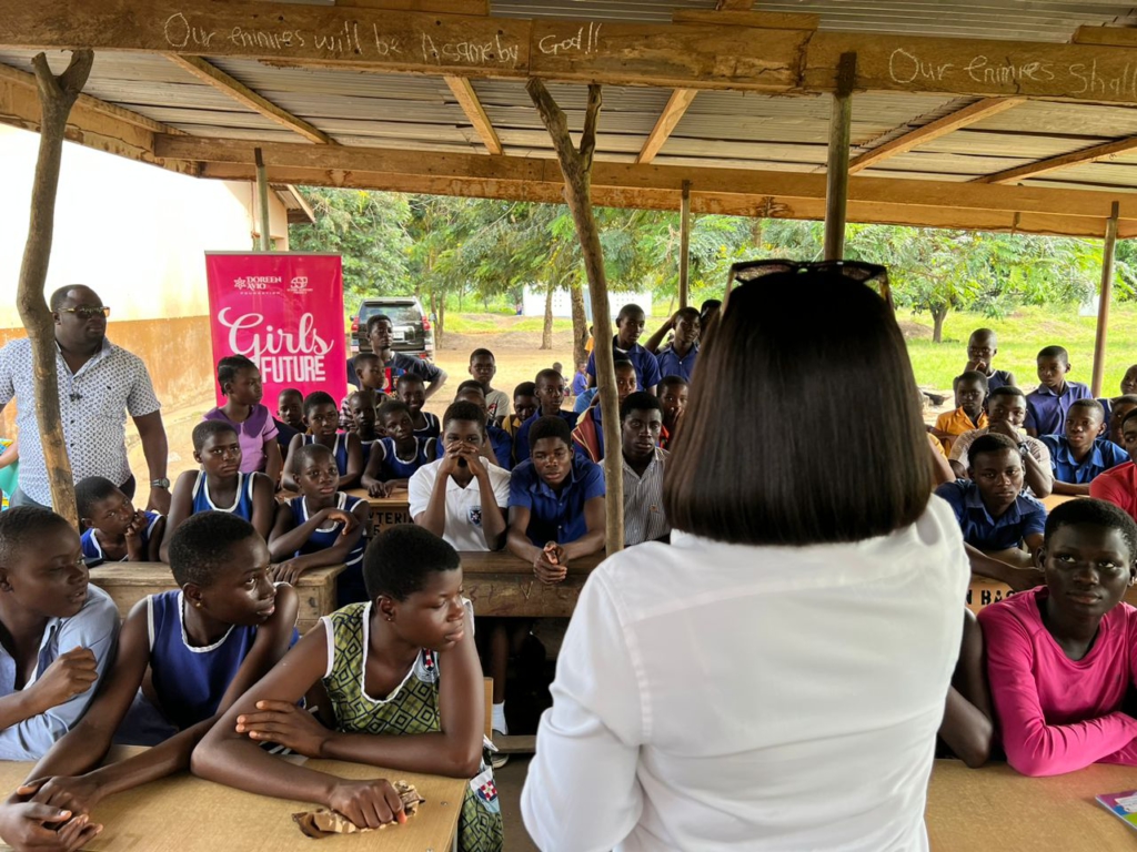 Doreen Avio visits students of Luom Presbyterian Basic School on International Day of Girl Child