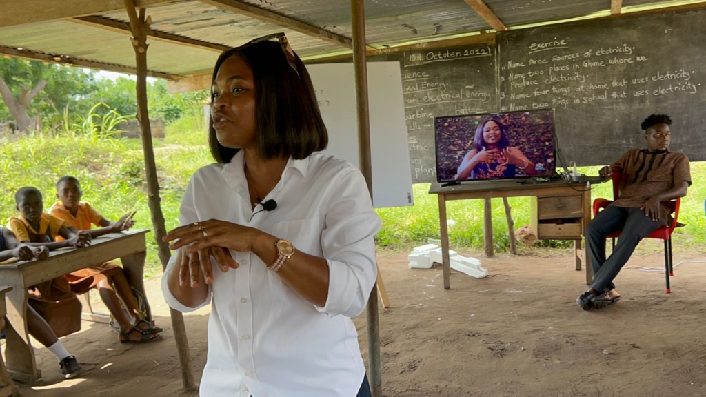 Doreen Avio visits students of Luom Presbyterian Basic School on International Day of Girl Child