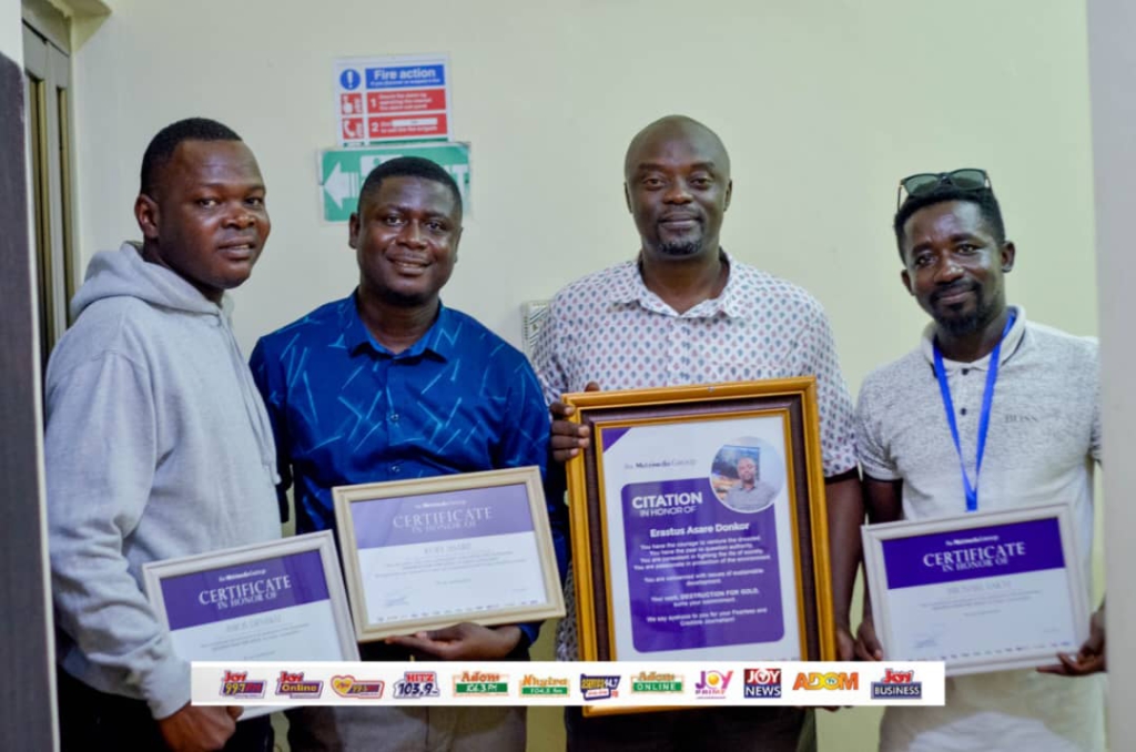 Erastus Asare Donkor and team honoured for 'Destruction for Gold' documentary