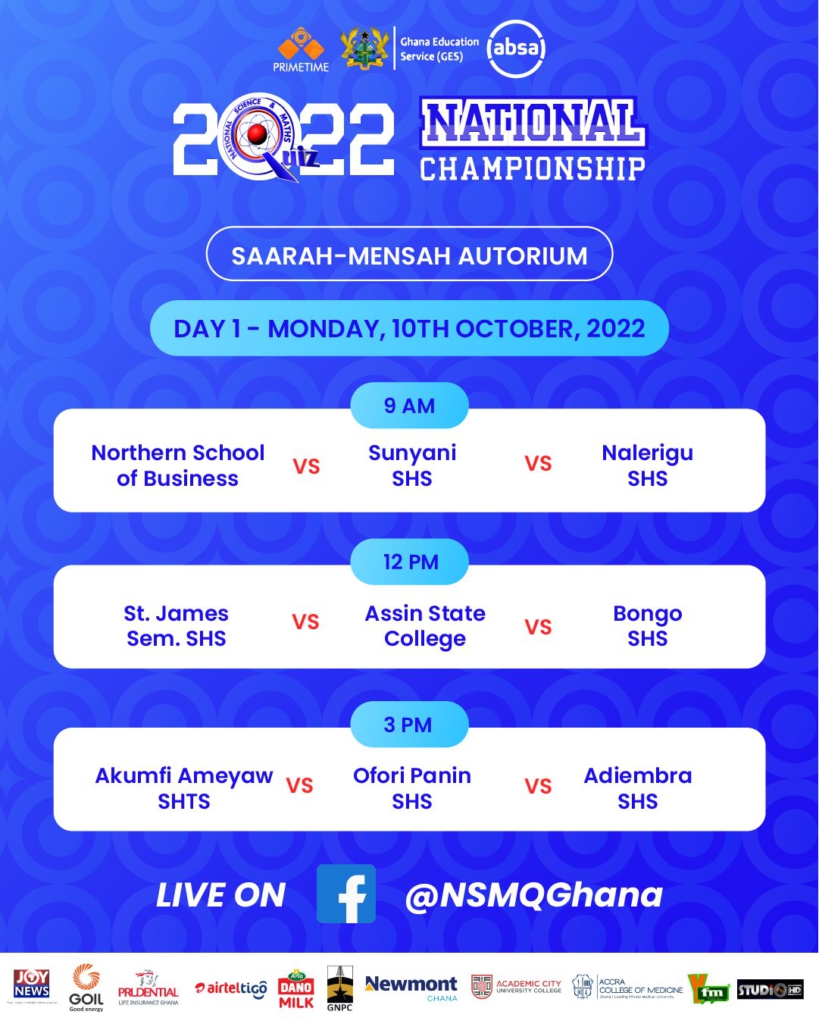 NSMQ 2022 begins today NSMQ 2022 begins today
