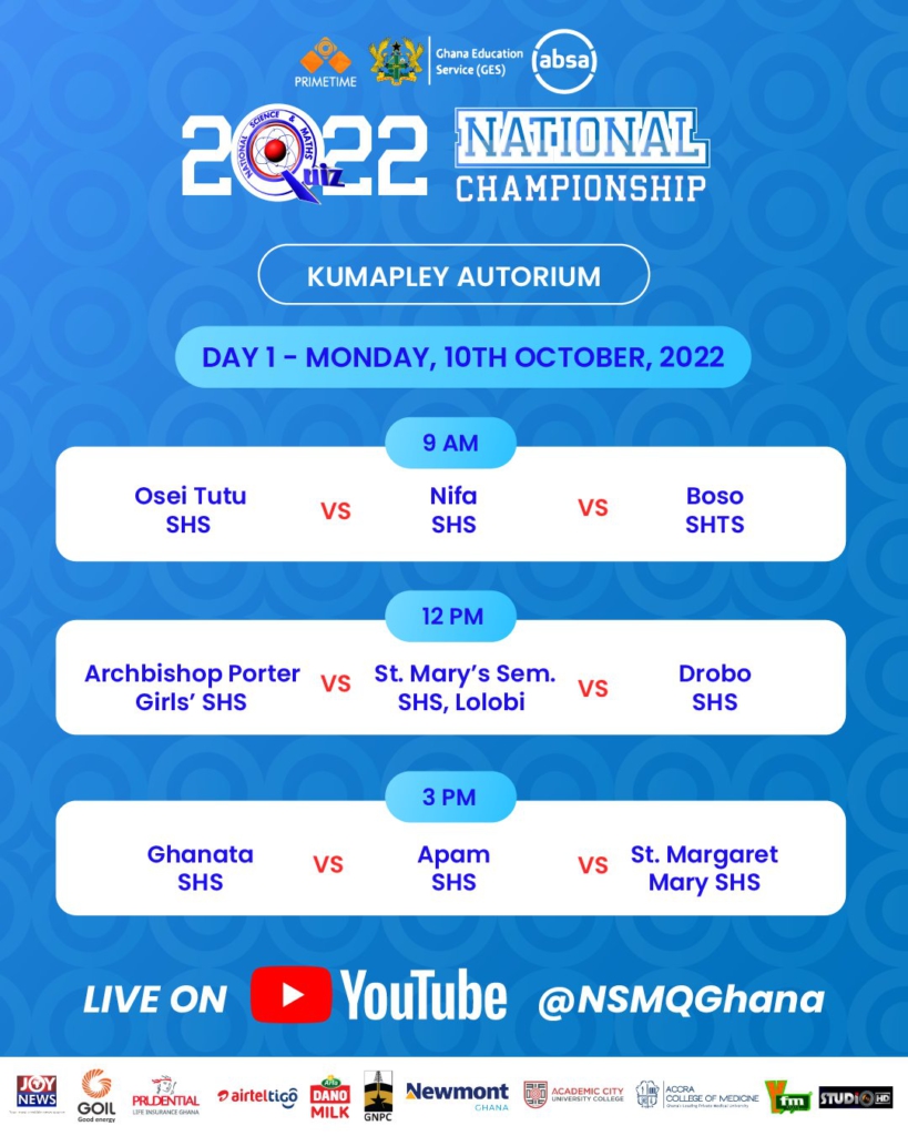 NSMQ 2022 begins today NSMQ 2022 begins today