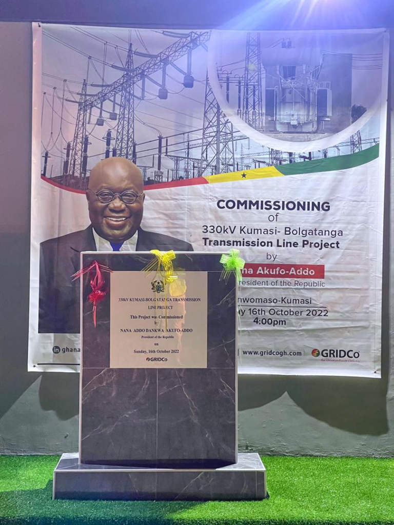 GRIDCo commissions 330kV Kumasi - Bolgatanga transmission line project GRIDCo commissions 330kV Kumasi - Bolgatanga transmission line project