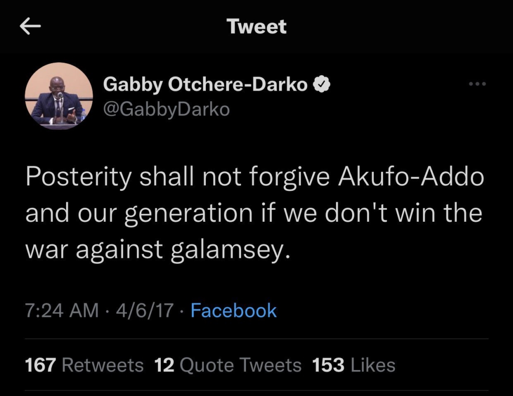 Posterity will judge Akufo-Addo, other leaders meanly if galamsey fight is not won - Gabby Otchere-Darko