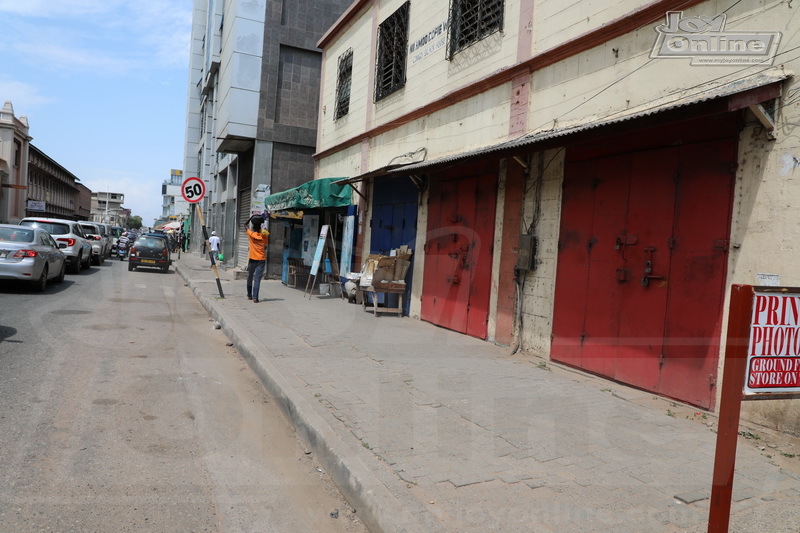 Photos: Accra shops  shut as traders protest economic hardships