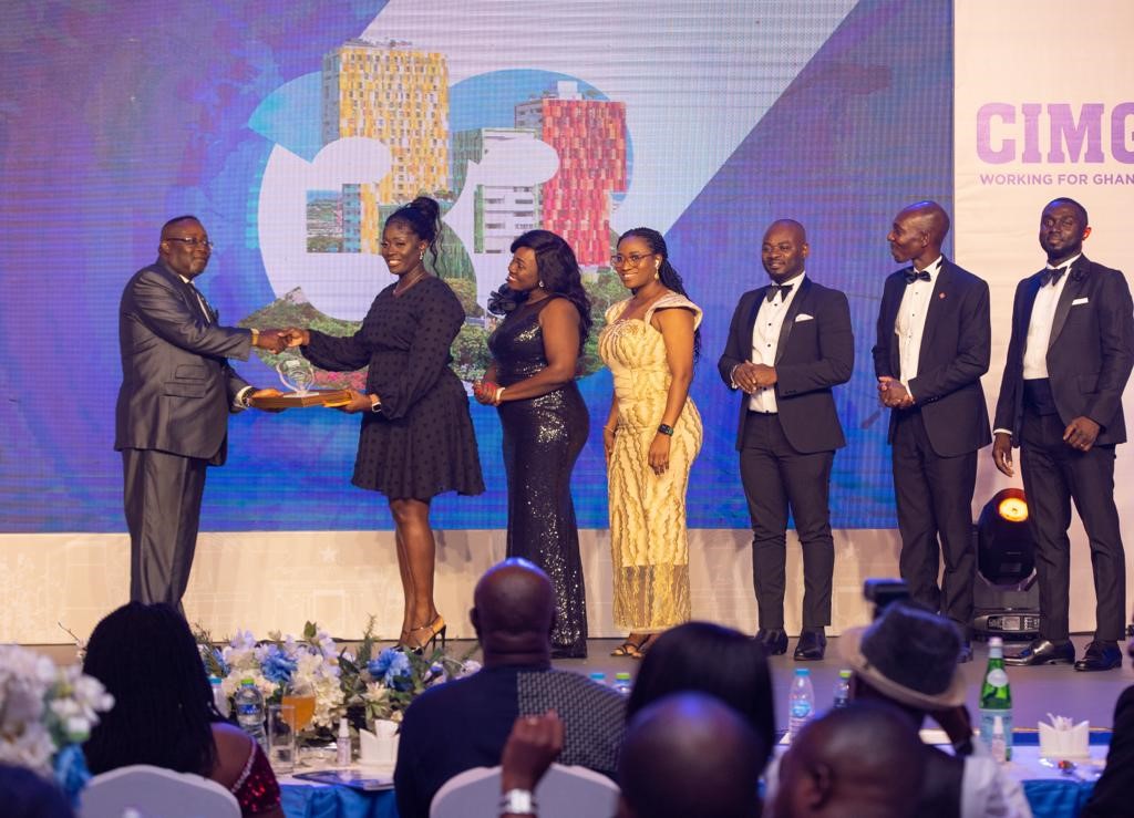 Officials of Star Assurance Company receiving the plague and citation for the award on Saturday, October 29, 2022