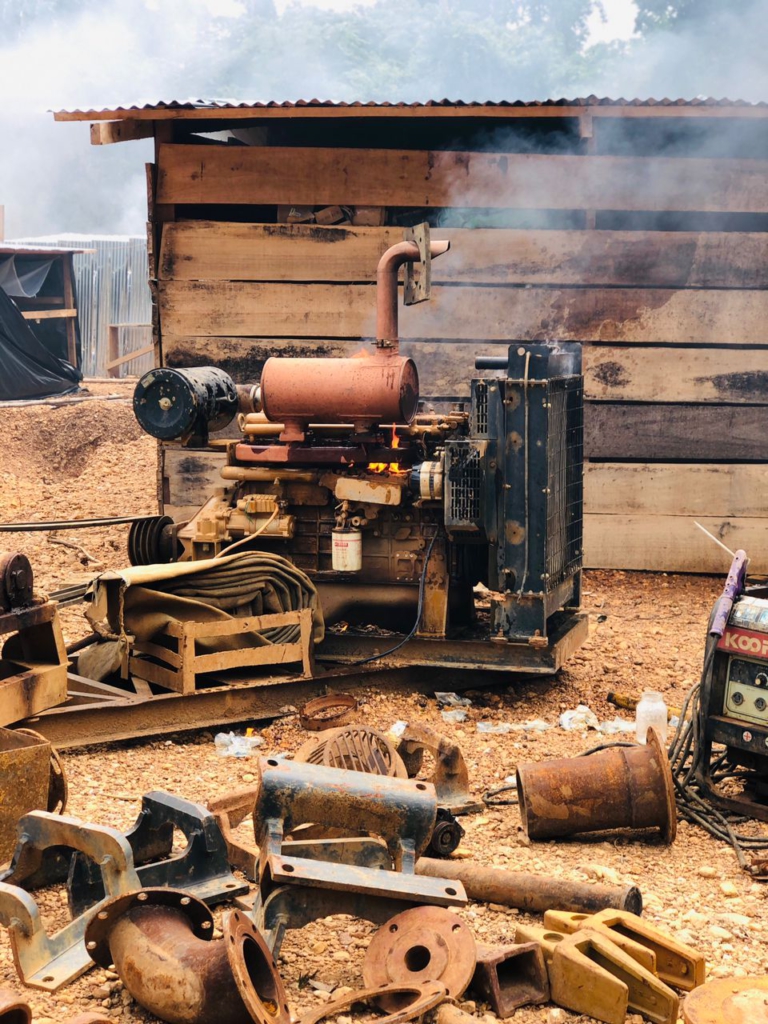 Tano Nimiri Forest Reserve: Site structures belonging to Wontumi's mining company destroyed