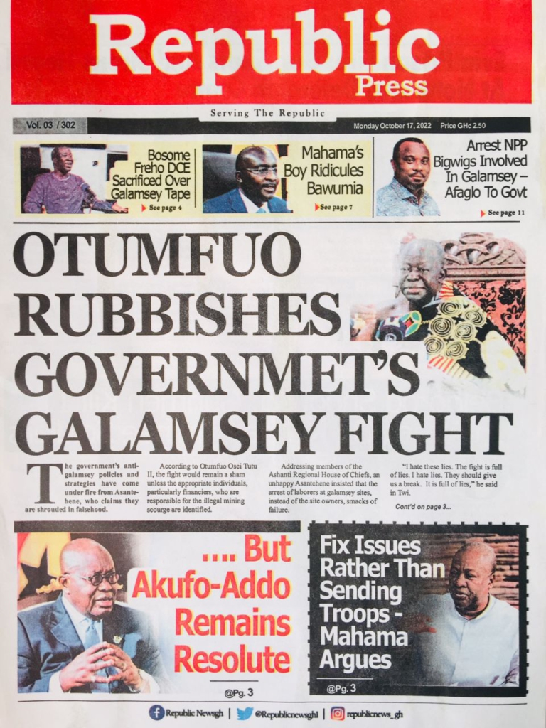 Today's front pages: Monday, October 17, 2022 Today's front pages: Monday, October 17, 2022