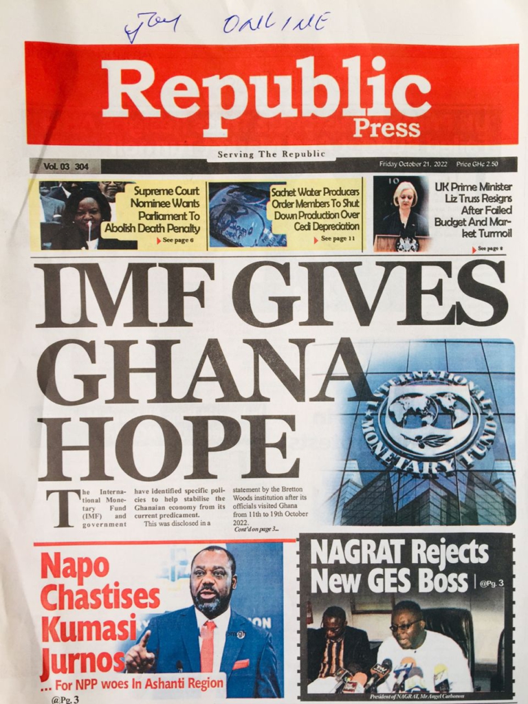Today's front pages: Friday, October 21, 2022 Today's front pages: Friday, October 21, 2022