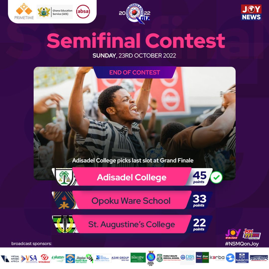 NSMQ2022: Prempeh College, PRESEC and Adisadel College face off in grand finale