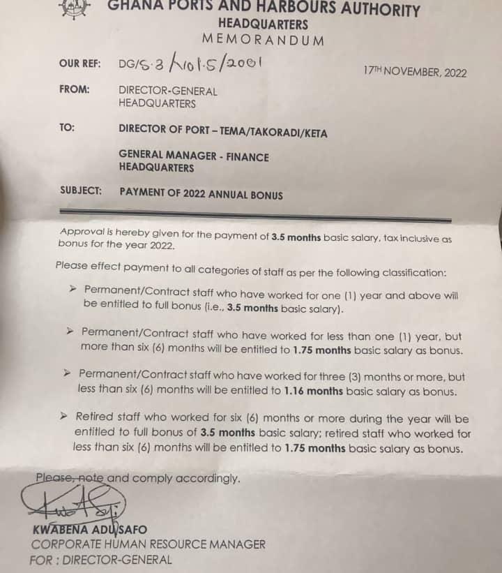 Workers of yet-to-be-constructed Keta Port to receive 3.5 months' basic salary as bonuses for 2022 Workers of yet-to-be-constructed Keta Port to receive 3.5 months' basic salary as bonuses for 2022