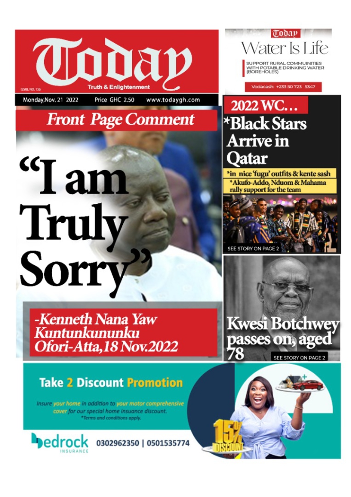 Today’s front pages: Monday, November 21, 2022