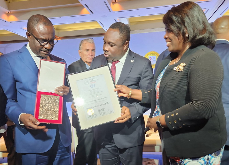 EBID President Dr.  George Agyekum Donkor receives Crans Montana's highest award in Geneva
