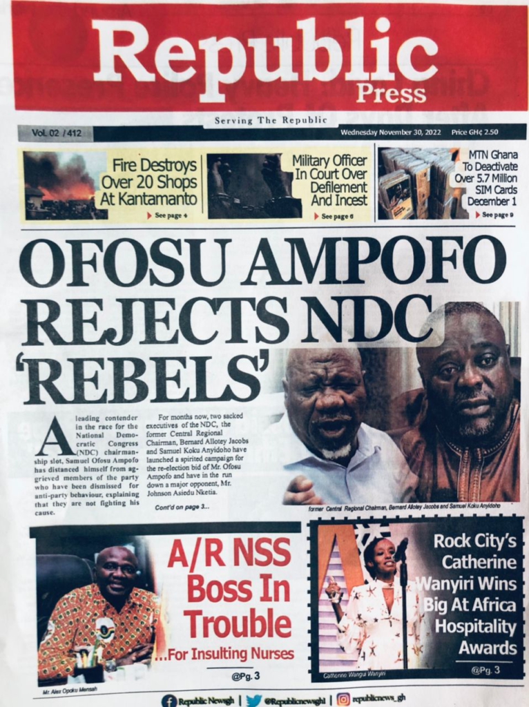 Today's front pages: Wednesday, November 30, 2022 Today's front pages: Wednesday, November 30, 2022