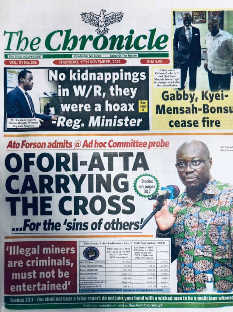Today’s front pages: Thursday, November 17, 2022 Today’s front pages: Thursday, November 17, 2022