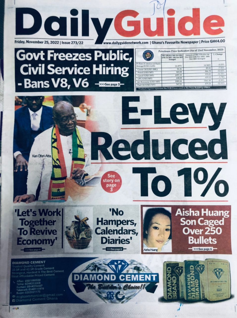 Today’s front pages: Friday, November 25, 2022 Today’s front pages: Friday, November 25, 2022