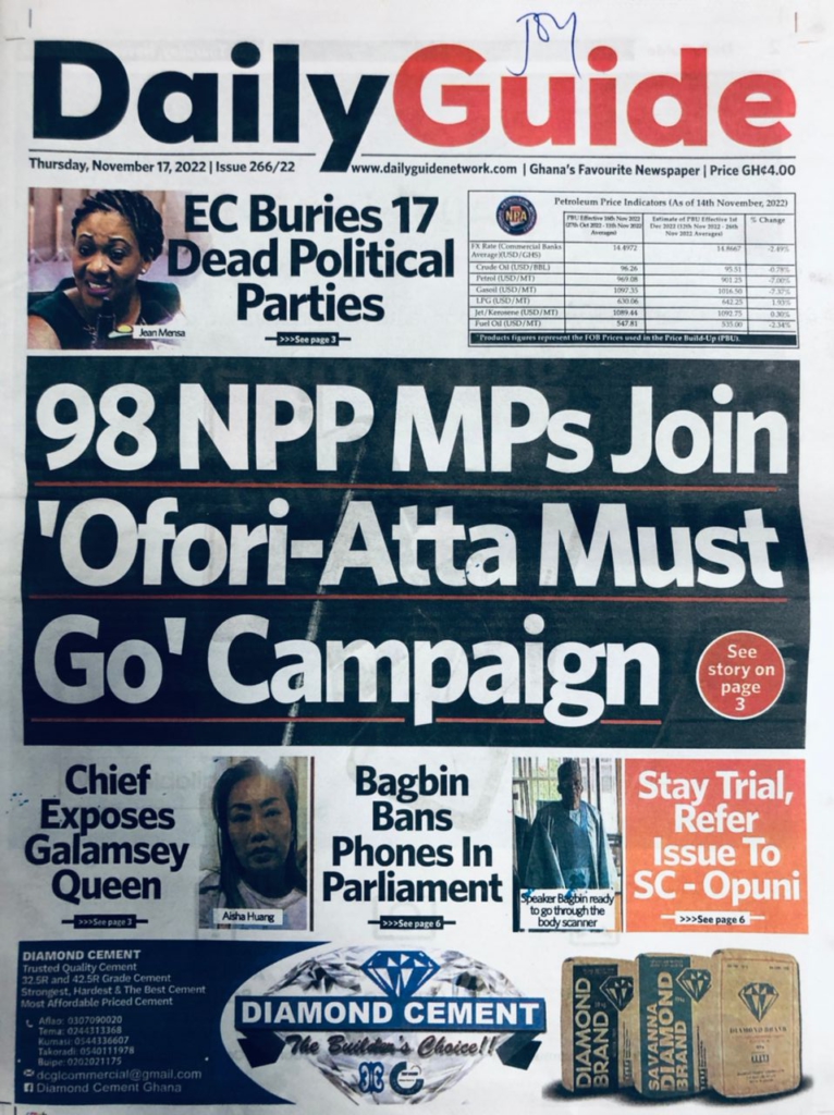 Today’s front pages: Thursday, November 17, 2022 Today’s front pages: Thursday, November 17, 2022