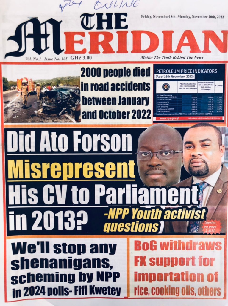 Today’s front pages: Friday, November 18, 2022 Today’s front pages: Friday, November 18, 2022