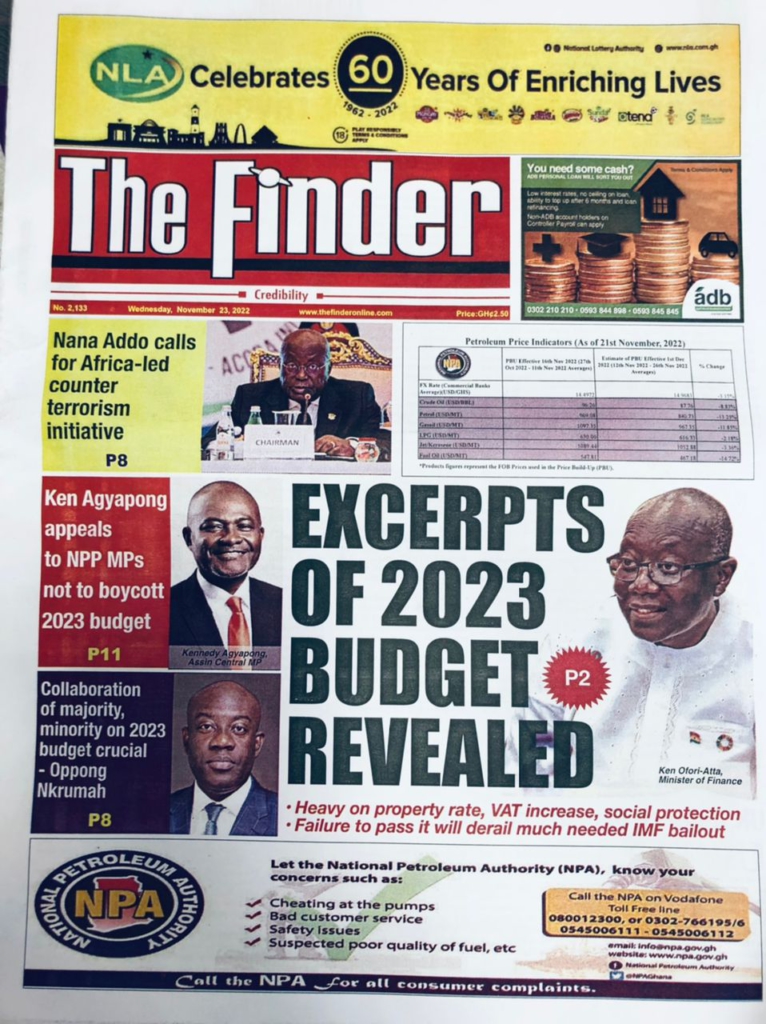 Today's front pages: Wednesday, November 23, 2022 Today's front pages: Wednesday, November 23, 2022