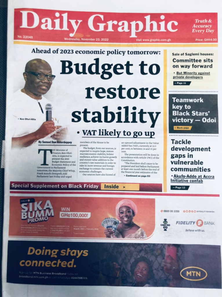 Today's front pages: Wednesday, November 23, 2022 Today's front pages: Wednesday, November 23, 2022