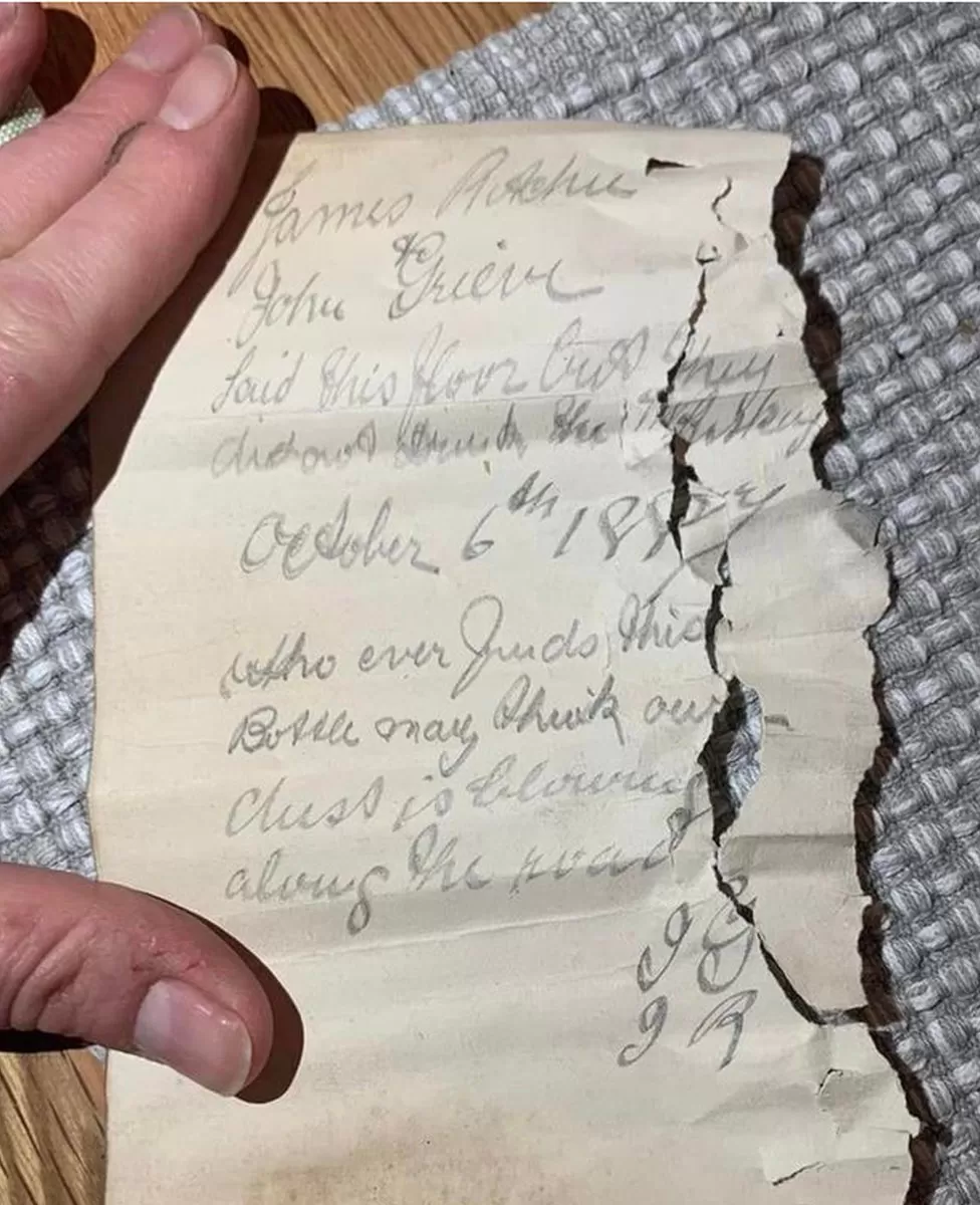 135-year-old message in a bottle found under floorboards