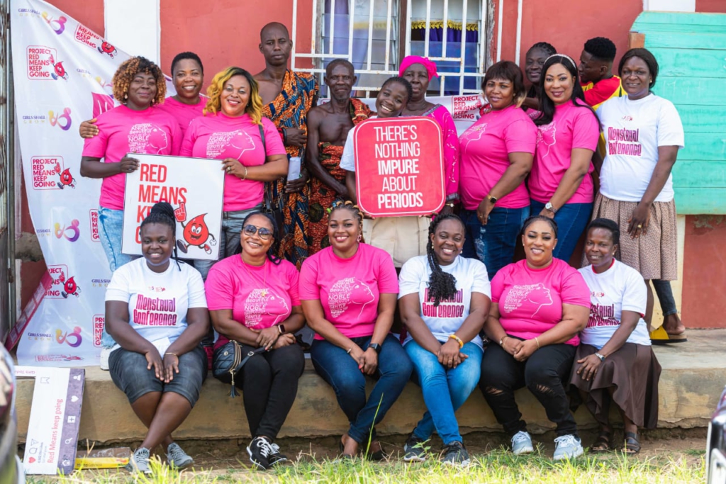 100 girls in 3 schools in Obuasi receive sanitary pads